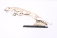 BRYSON'S: A circa 1960s metal showroom figure of a leaping jaguar, mounted on granite base with affixed label &lsquo;Property of Bryson Ind. Ltd&rsquo;, 23cm high, 57cm wide [Location: Melbourne] - 9