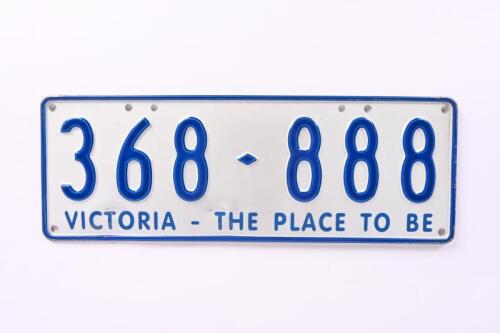 Six-digit Victorian Custom numerical plates '368-888', sold with rights to display - NO RESERVE