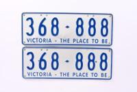 Six-digit Victorian Custom numerical plates '368-888', sold with rights to display - NO RESERVE - 4