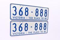 Six-digit Victorian Custom numerical plates '368-888', sold with rights to display - NO RESERVE - 5