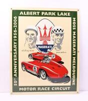 ALBERT PARK: A limited edition (7/100) 50th anniversary 1956-2006 Albert Park Lake motor race circuit enamel sign, 80cm high x 65cm wide