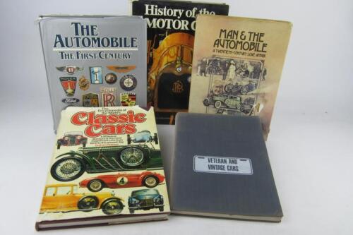 CLASSIC CARS: A group of hardcover books featuring details of classic cars