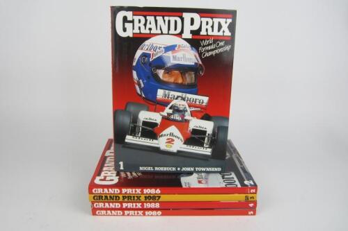 GRAND PRIX: Five editions of 'Grand Prix' by Nigel Roebuck and John Townsend. 1985 - 1989 editions