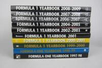 FORMULA 1 YEARBOOK: Ten editions of Formula 1 Yearbook. Years 1997-98 to 2008-2009