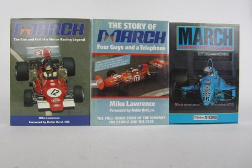 MARCH: Three hardcover books detailing the history of the March F1 team. With Max Mosley signature