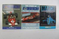 MARCH: Three hardcover books detailing the history of the March F1 team. With Max Mosley signature