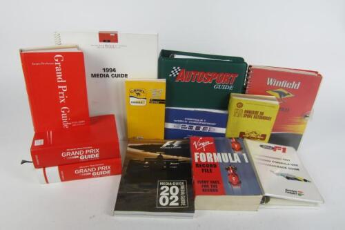 GRAND PRIX/MOTOR RACING: A collection of Motor Sport, F1 Grand Prix Guides, Media Guides