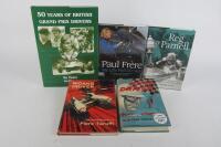 RACING DRIVERS: A collection of hardcover books profiling racing car drivers