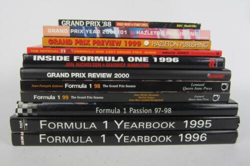 GRAND PRIX YEARBOOKS/REVIEWS: A group of F1 Grand Prix Yearbooks and Reviews from various years