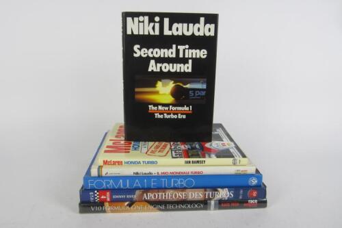 TURBO ERA: A group of hardcover books detailing the Turbo Era of F1. Ian Bamsey signature