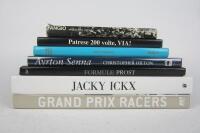 GRAND PRIX DRIVERS: A collection of hardcover books detailing the racing careers of various Formula 1 drivers. Christopher Hilton signature - 2