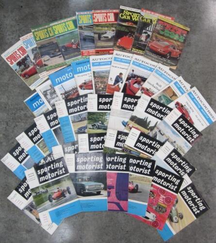 SPORTS CAR MAGAZINES: A large group of sports car magazines.