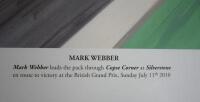 WEBBER: Two images of Mark Webber driving Red Bull F1 car - one with CoA. Both images signed by Mark Webber - 4