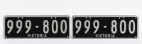Six-digit Victorian Custom numerical plates '999.800', sold with rights to display - NO RESERVE - 2