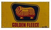GOLDEN FLEECE: A 'Golden Fleece' oil bottle rack tin sign, (28cm high x 51cm wide)