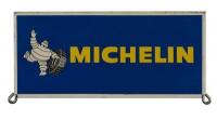 MICHELIN: A tin sign from a 'Michelin' tyre display stand, circa 1970's, 18cm high x 40 cm wide