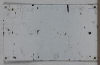 DANGER: A 'DANGER Petrol Stored' white enameled tin sign, (19cm high x 32.5cm wide) - 2