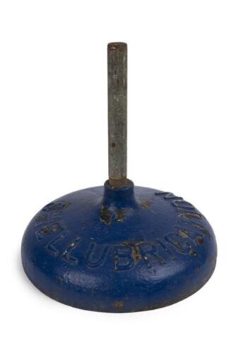 SHELL: A cast iron 'Shellubrication' base with threaded centre for flag or sign display, (37.5cm diameter)