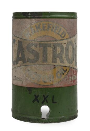 CASTROL WAKEFIELD: A Castrol Wakefield 60 litre oil drum branded cover, (55cm high x 35cm wide)&nbsp;