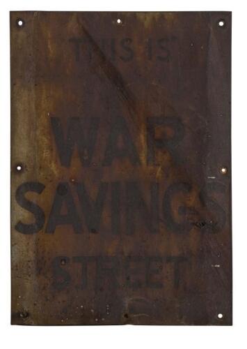 WWII: A rare Australian War Savings Street sign