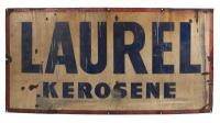 LAUREL: A large 'Laurel Kerosene' enameled sign, 91.5cm high x 182cm wide