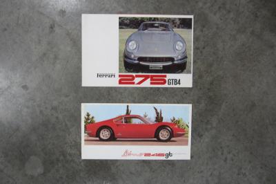 FERRARI: Two re-printed Ferrari sales brochures including '275 GTB' and '246 gt' models