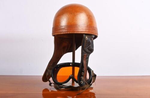 CROMWELL: A fine 1950s plum pudding helmet by 'Cromwell Helmets Limited', size 6 3/4 (112/2), lacquer finish