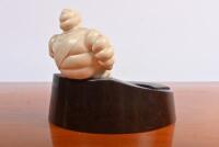 MICHELIN: A circa 1950s/1960s bakelite ashtray, stamped to base 'made in England; 12cm high - 2