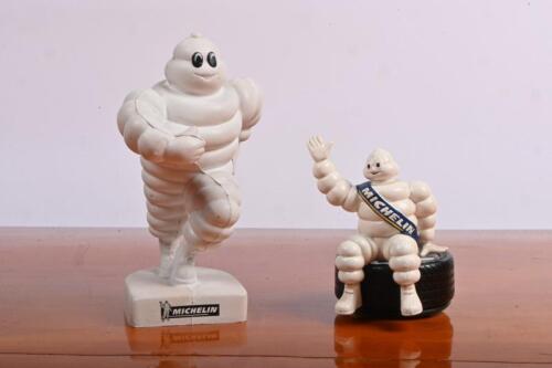 MICHELIN: Two modern Michelin figurines, tallest 16cm high