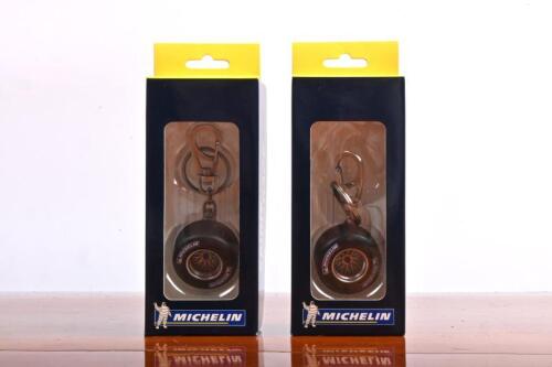 MICHELIN: Two circa 2003 boxed F1 tyre key rings