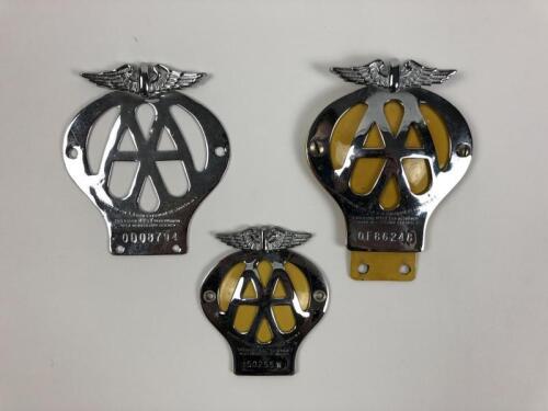 AUTOMOBILE ASSOCIATION - LONDON: Three Automobile Association London car badges