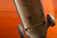 LANDSPEED: A circa 1920s/1930s 'Stokes Toys' aluminum pull land speed record style car, 27cm long - 4