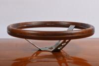 STEERING WHEEL: A timber rimmed deep dished steering wheel, 34cm diameter - 2