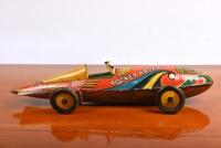 ROCKET RACER: A Marx 'Rocket Racer' tin litho wind up clockwork race car toy - 3
