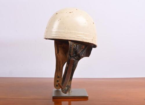 HELMET: A white Cromwell vintage motor cycle helmet