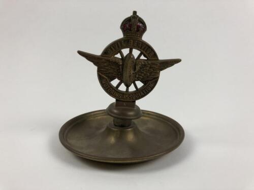 C.S.M.A: A brass Civil Service Motor Association badge on tray from United Kingdom.