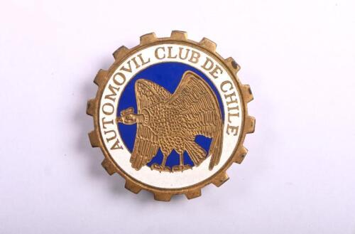 CHILE: A vintage brass 'AUTOMOBILE CLUB DE CHILE' badge