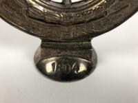 R.A.C.A: A Royal Automobile Club of Australia car club badge by Angus & Coote, Sydney, numbered 1804 - 3