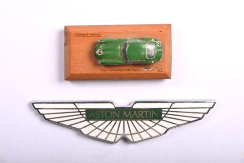 ASTON MARTIN: Two Aston Martin items. Aston Martin emblem badge & Roadart Replica 1962 ASTON MARTIN DB4 ZAGATO G.T model