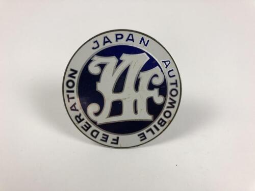 J.A.F: A Japan Automobile Federation car club badge