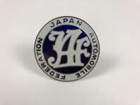 J.A.F: A Japan Automobile Federation car club badge