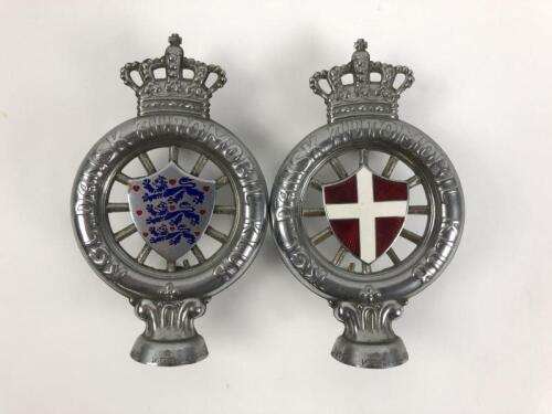 K.G.L: Two Dansk Automobile Club, Denmark car club badges