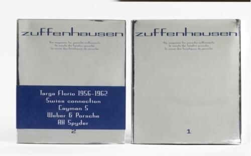 ZUFFENHAUSEN: A Limited Edition two volume set of 'zuffenhausen - the magazine for porsche enthusiats'. Volume 1 numbered '00826' of 5000, Volume 2 numbered '0027' of 5000