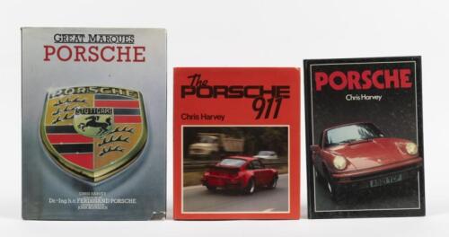 PORSCHE: Three hardcover publications related to Porsche by Chris Harvey. 'The PORSCHE 911'
