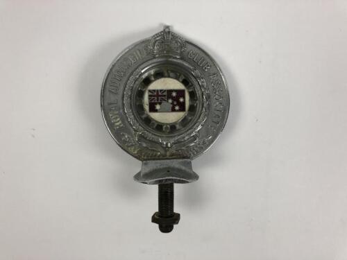 R.A.C.A: A Royal Automobile Club of Australia car club badge. Numbered 12572