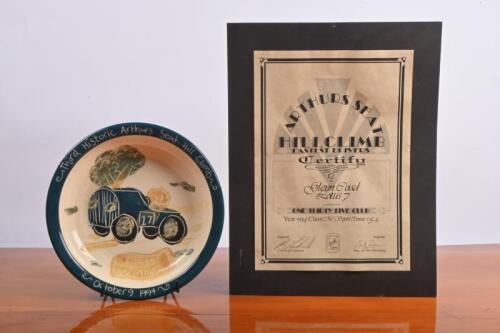 ARTHURS SEAT: A 1994 'Third Historic Arthurs Seat Hill Climb - Class Winner' ceramic trophy