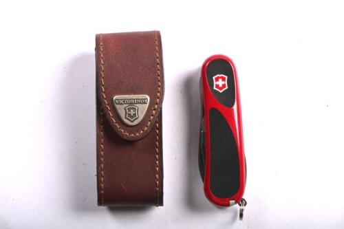 SWISS ARMY: A Swiss Army 'VICTORINOX' pocket knife with leather pouch