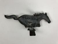 MUSTANG: A metal Ford Mustang car mascot - 2