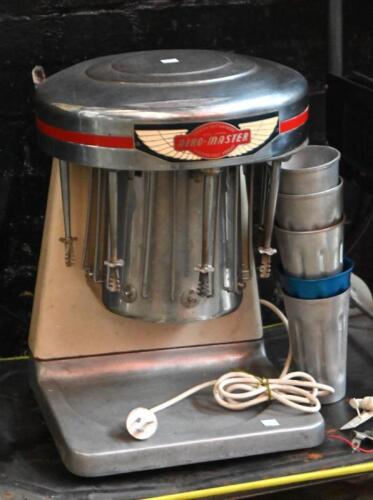 MILKSHAKE MACHINE: An original circa 1950 AIRO-MASTER milkshake machine, manufactured in Australia by MASTER BUILT PRODUCTS, SERIAL NO. '69'