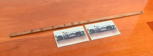 CHAMBERLAIN: A wooden fuel dipstick. Believed to be from the Chamberlain Grand Prix car